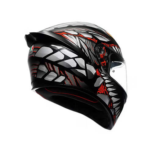 AGV K1 S HELMET - LYZARD BLACK/GREY/RED (ISI & ECE2206)