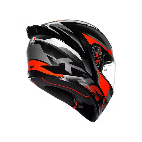 AGV K1 S HELMET - FASTLAP BLACK/GREY/RED (ISI & ECE2206)