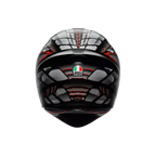 AGV K1 S HELMET - LYZARD BLACK/GREY/RED (ISI & ECE2206)