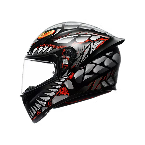 AGV K1 S HELMET - LYZARD BLACK/GREY/RED (ISI & ECE2206)