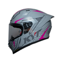 KYT Striker #02 Gloss Asphalt Grey Fuxia Helmet