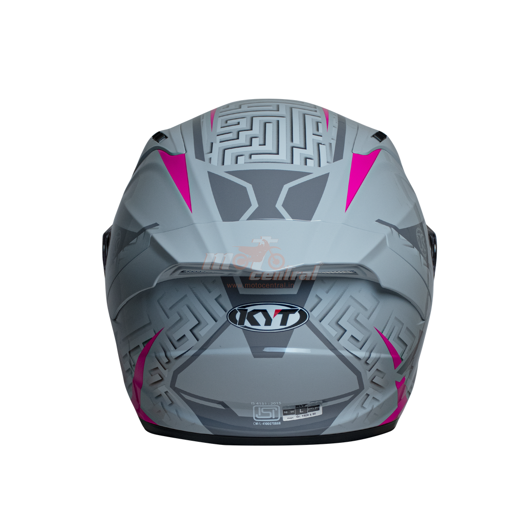 KYT Striker #02 Gloss Asphalt Grey Fuxia Helmet