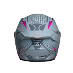 KYT Striker #02 Gloss Asphalt Grey Fuxia Helmet