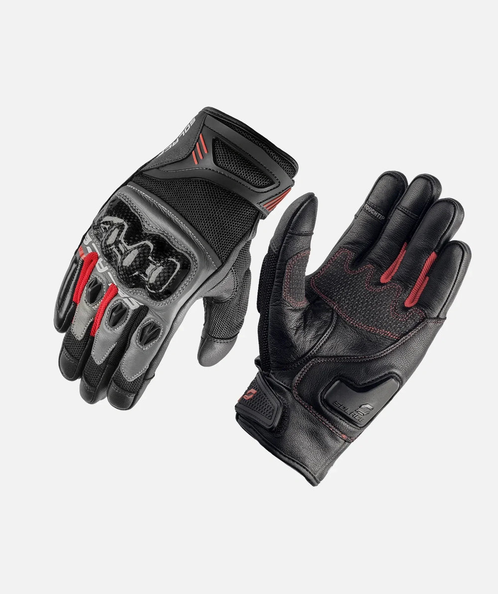 Varno short gloves (RED-Grey)