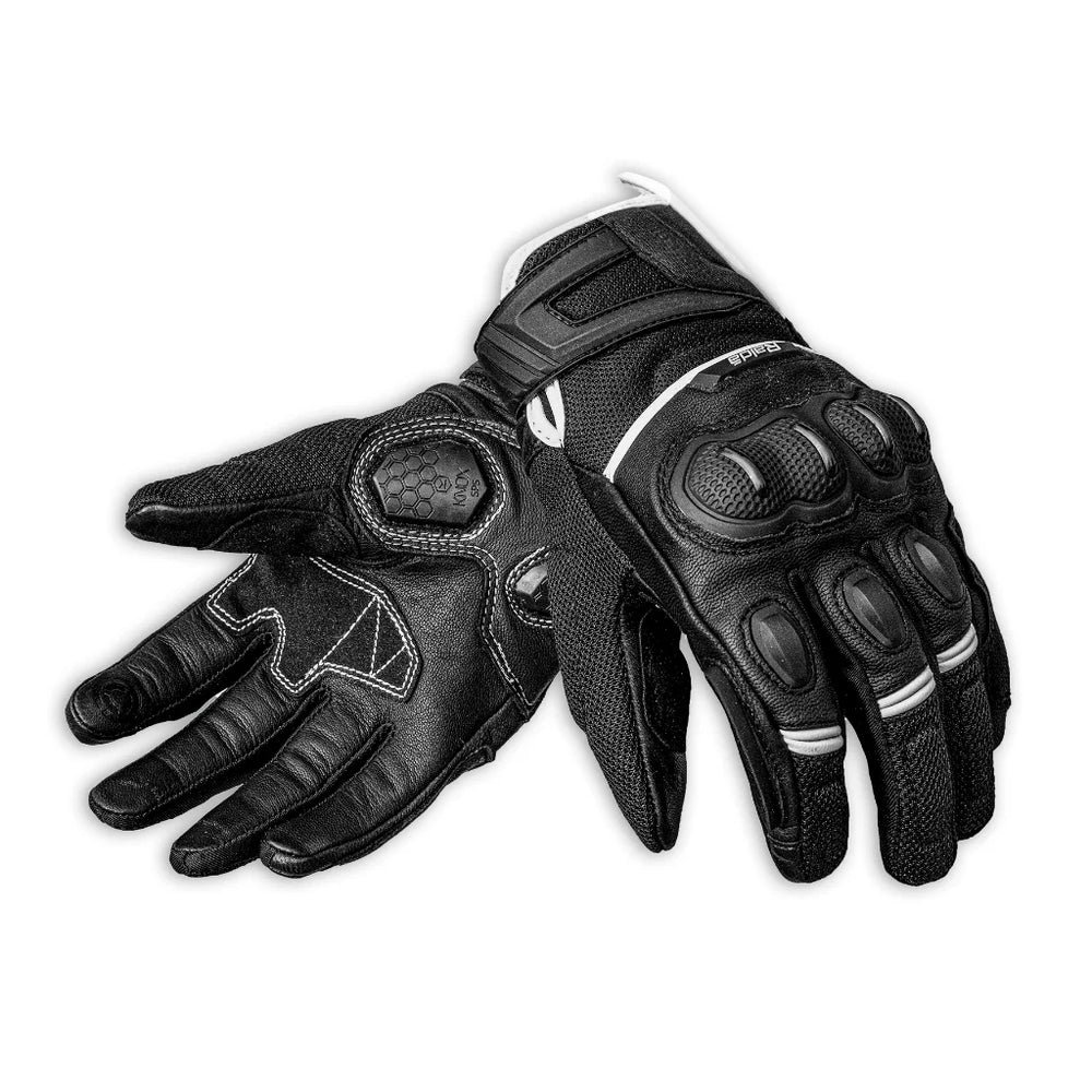 Raida AirWave Motorcycle Gloves | White