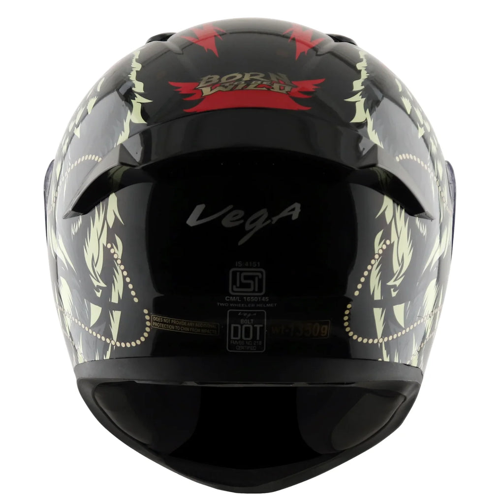 Bolt Wild Men Full Face Riding Helmet With Spoiler