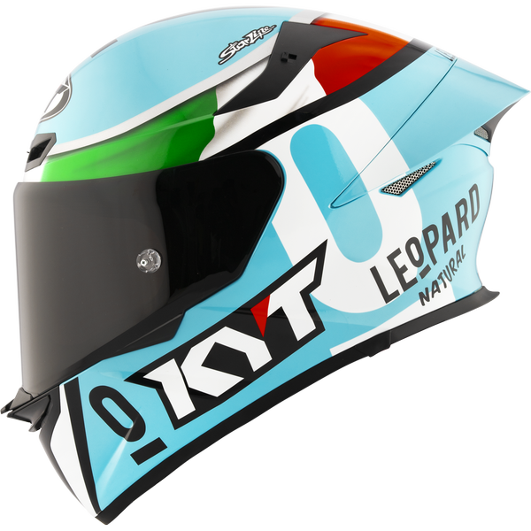 KYT TT Revo Leopard Racing Replica Tricolore Gloss Helmet