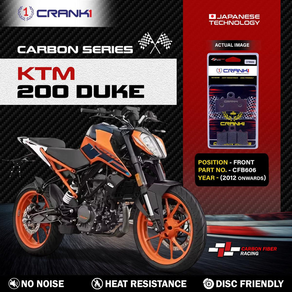 Carbon Brake Pads For KTM 200 Duke (2012 Onwards) - Front - CFB606