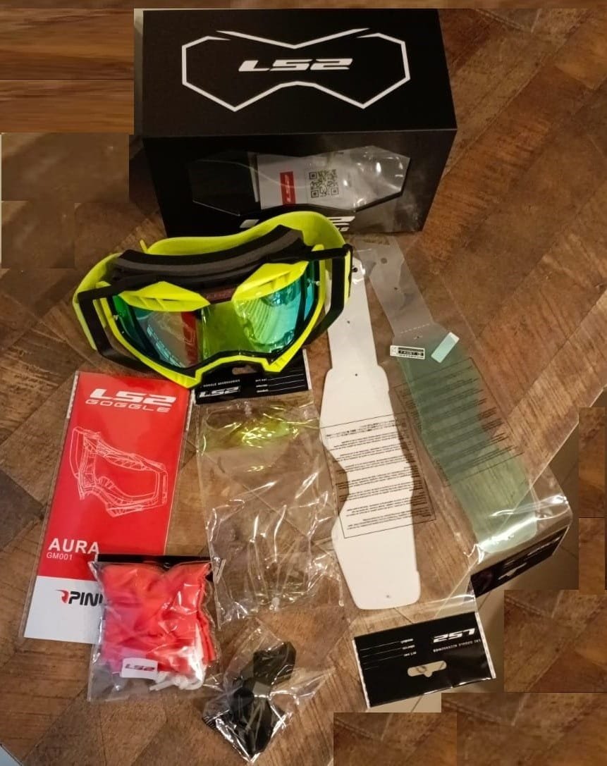 LS2 AURA GOGGLE BLACK WITH IRIDIUM VISOR
