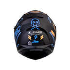 FF320 STREAM EVO NEON MATT BLACK BLUE FLUO ORANGE WITH PINLOCK