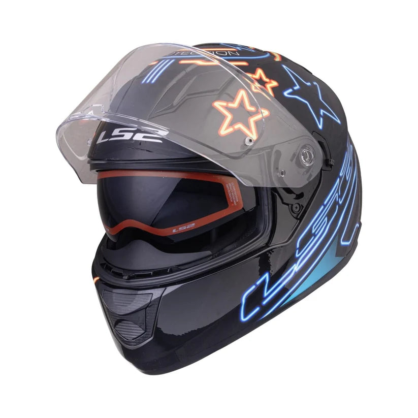 FF320 STREAM EVO NEON GLOSS BLACK BLUE FLURO ORANGE