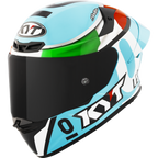 KYT TT Revo Leopard Racing Replica Tricolore Gloss Helmet