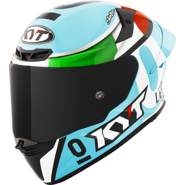 KYT TT Revo Leopard Racing Replica Tricolore Gloss Helmet