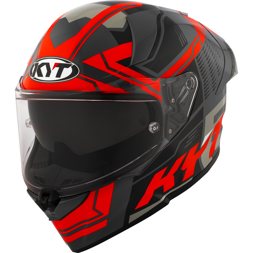 KYT R2R Pro Octane Black Red Gloss Helmet