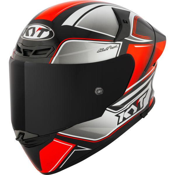 KYT TT Revo Tourist Red Fluro Gloss Helmet