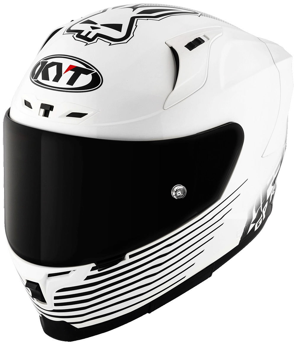KYT Striker 2V AF37 Livery Gloss Black White Helmet
