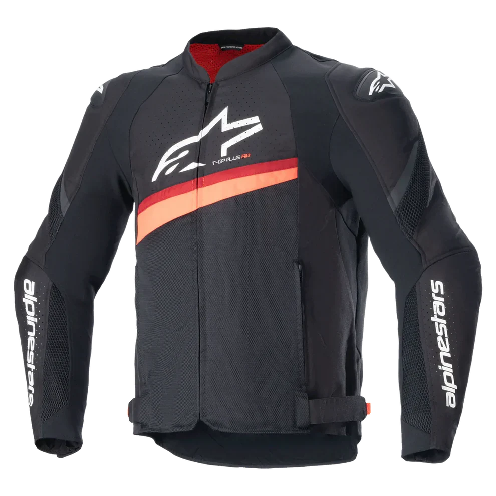 T-GP PLUS R V4 AIRFLOW JACKET BLACK/RED FLUO