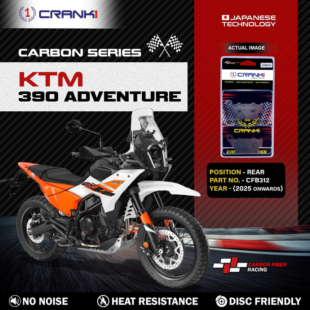 Carbon Brake Pads For KTM 390 Adventure (2025 Onwards) - Rear - CFB312
