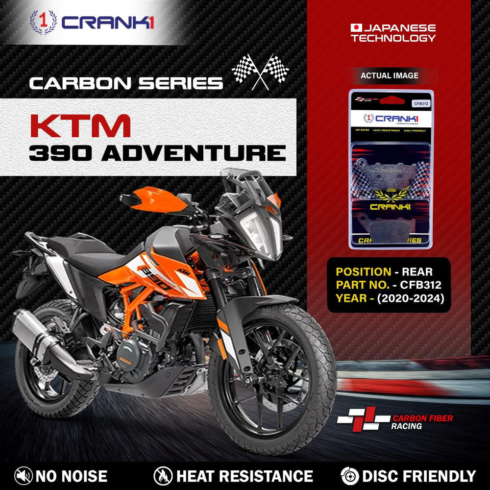 Carbon Brake Pads For KTM 390 Adventure (2020-2024) - Rear - CFB312