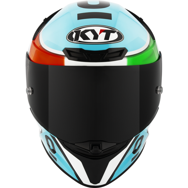 KYT TT Revo Leopard Racing Replica Tricolore Gloss Helmet