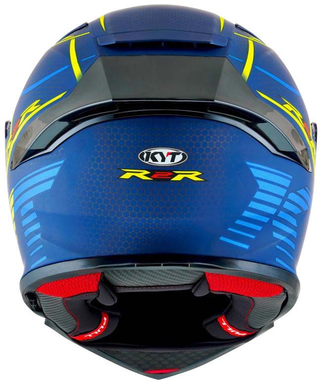 KYT R2R Pro Concept Matt Blue Yellow Helmet