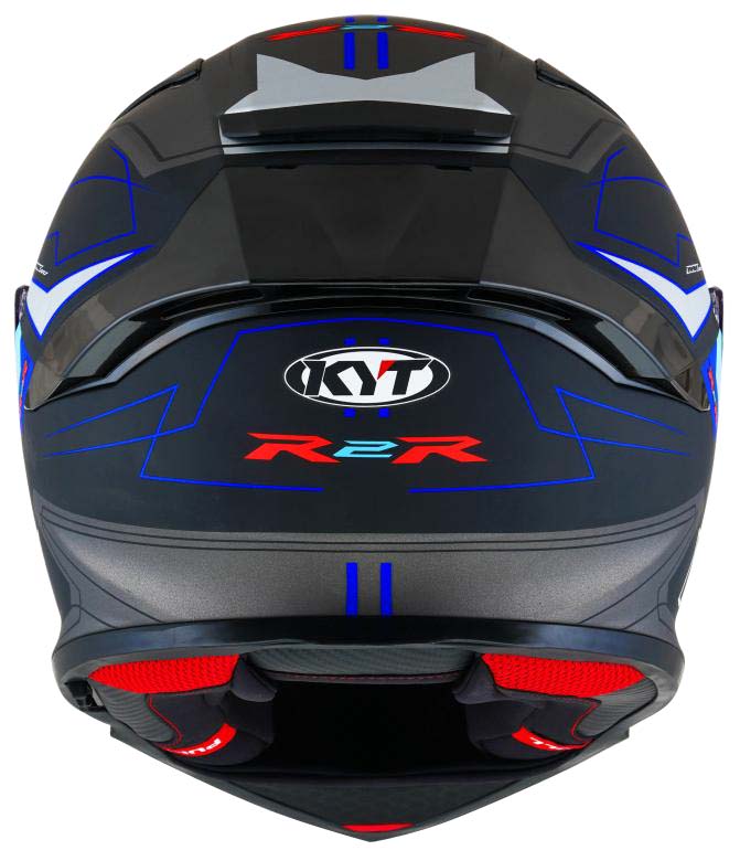 KYT R2R Pro LED Matt Black Blue Helmet