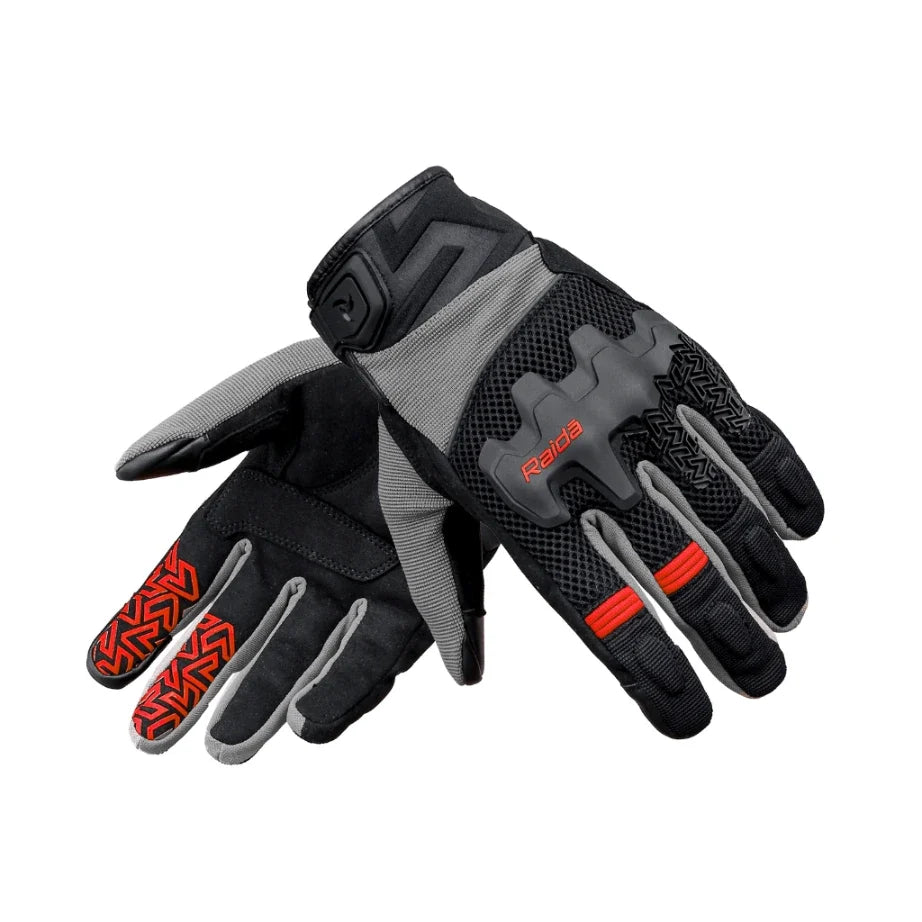 Raida Drift Motorcycle Gloves | Red