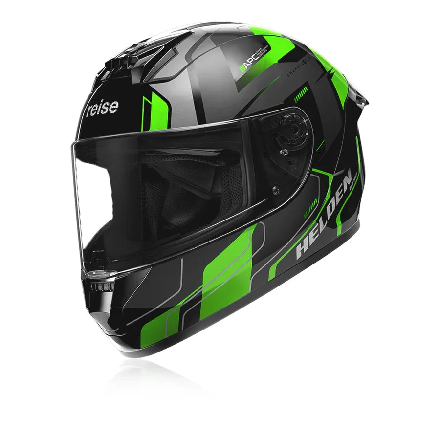 REISE Helden Riding Helmet - Green / Black