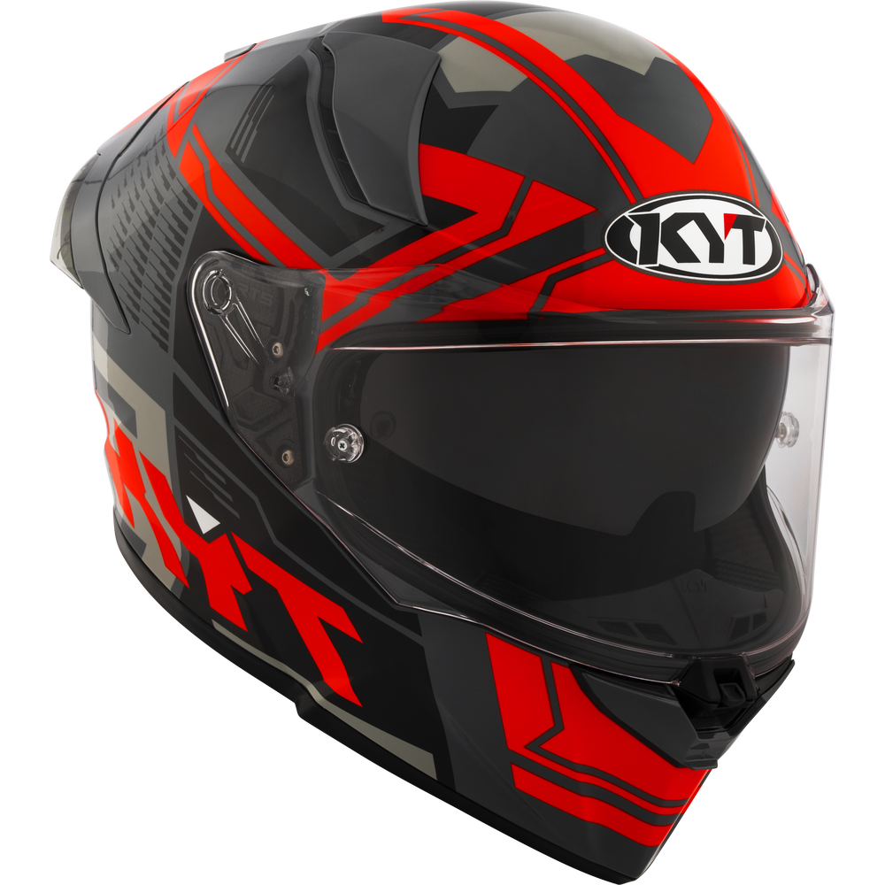 KYT R2R Pro Octane Black Red Gloss Helmet
