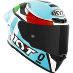 KYT TT Revo Leopard Racing Replica Tricolore Gloss Helmet