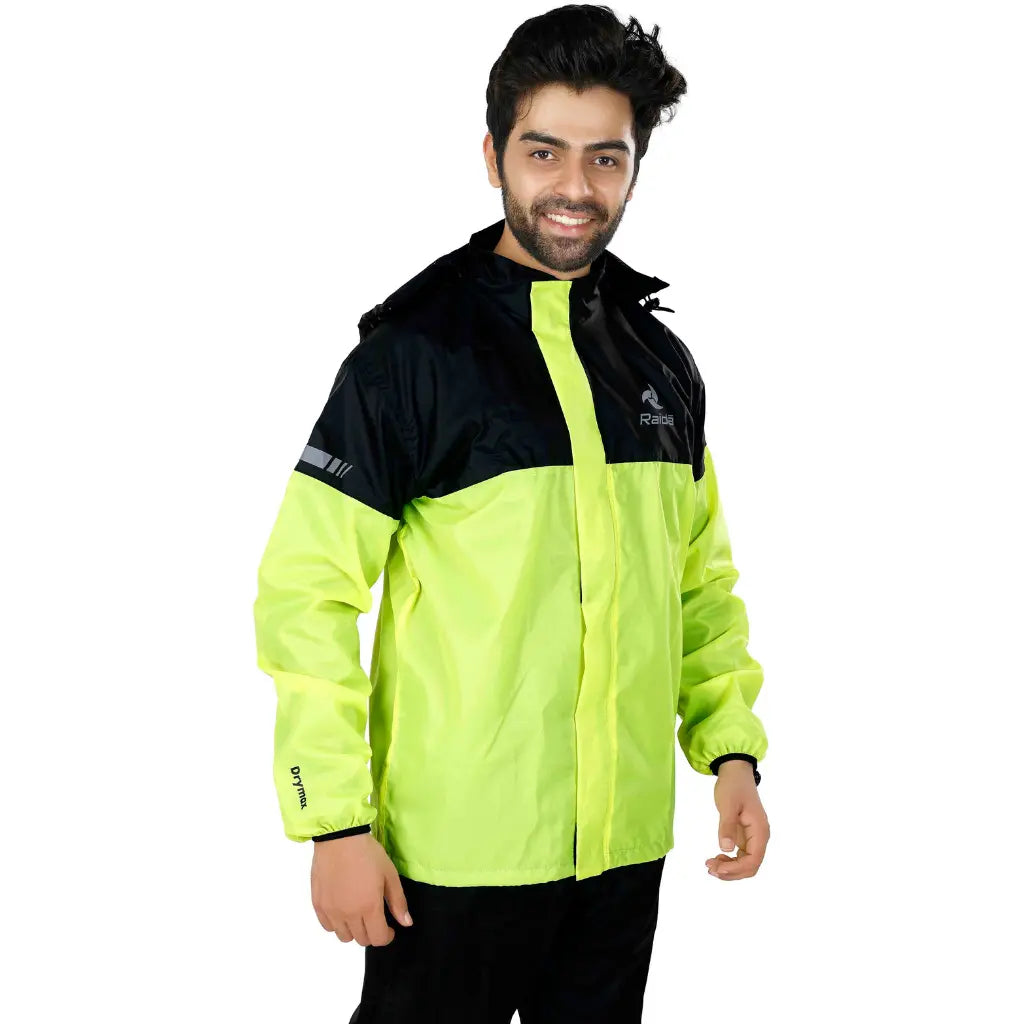 Raida Drymax 10K Rain Jacket | Hiviz-Black
