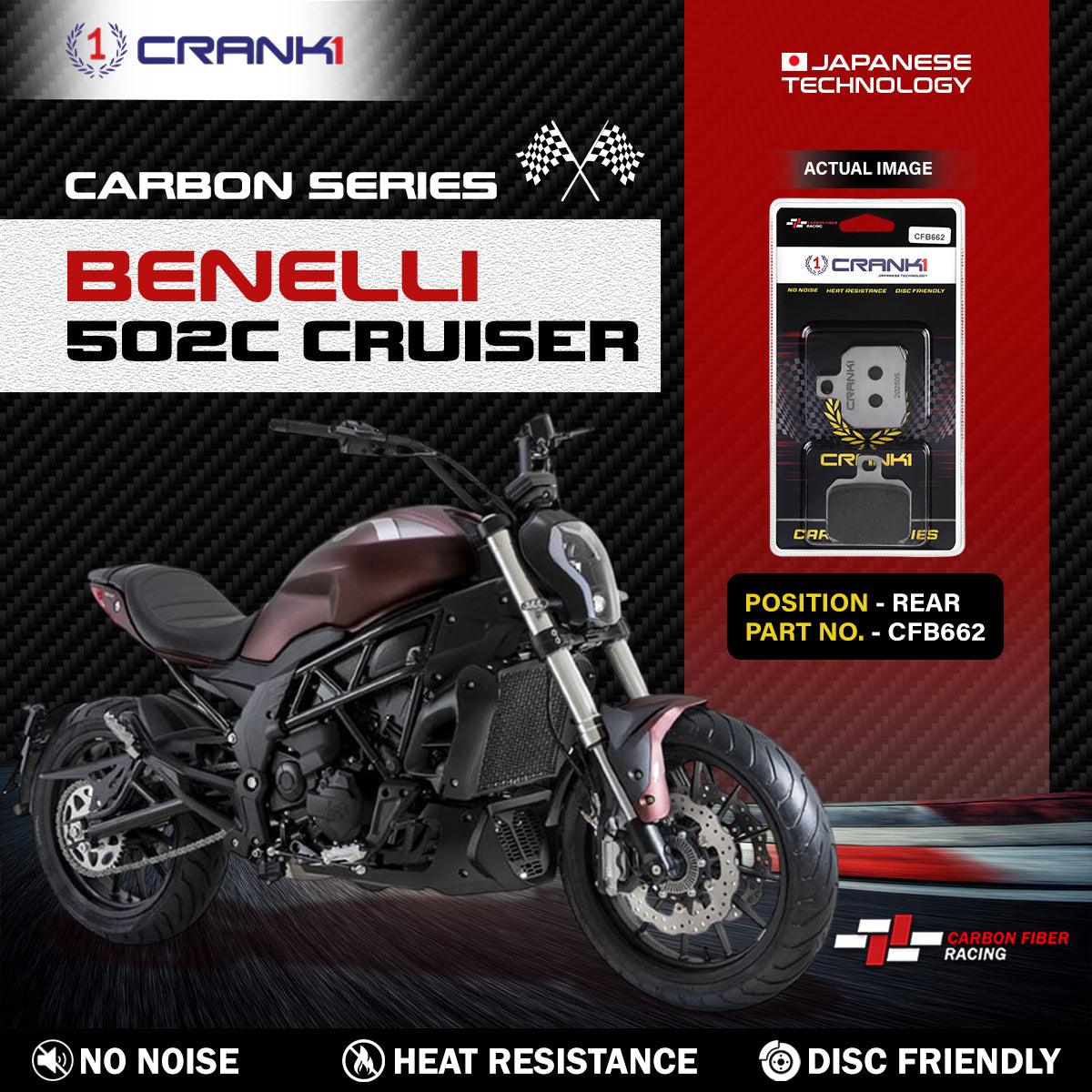 Carbon Brake Pads For Benelli 502C Cruiser - Rear - CFB662