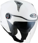 KYT D City Plain Gloss White Helmet