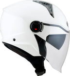 KYT D City Plain Gloss White Helmet