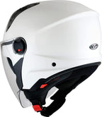 KYT D City Plain Gloss White Helmet
