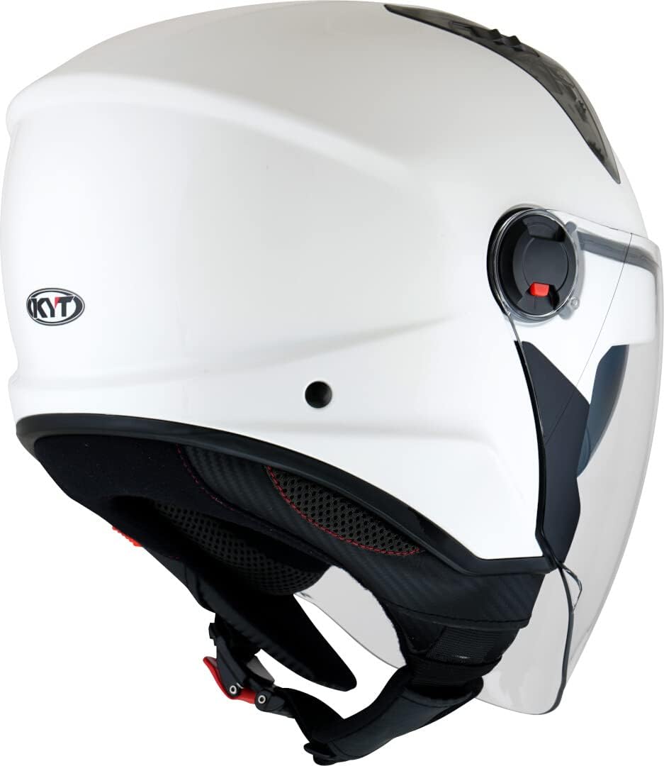 KYT D City Plain Gloss White Helmet