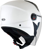 KYT D City Plain Gloss White Helmet