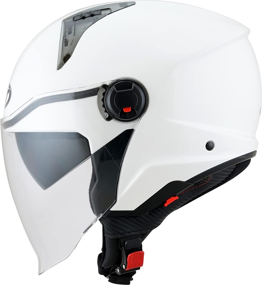 KYT D City Plain Gloss White Helmet
