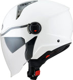 KYT D City Plain Gloss White Helmet