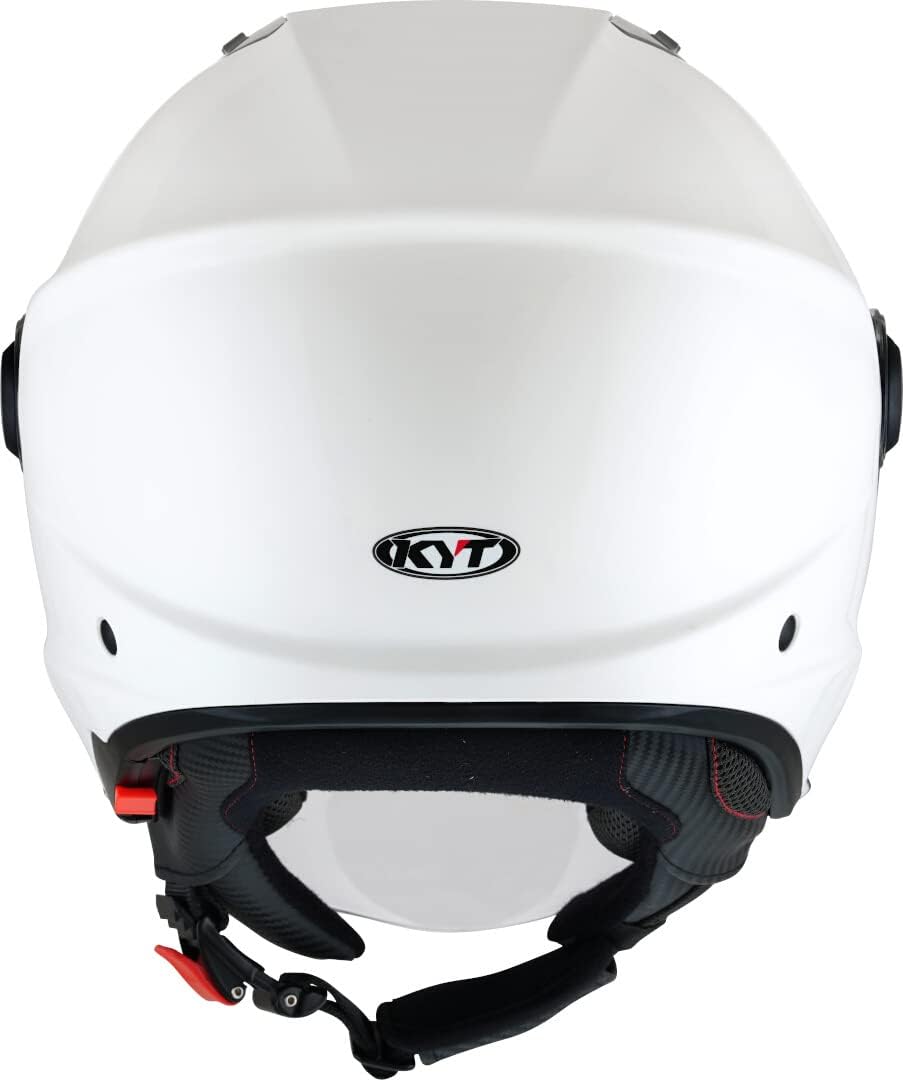 KYT D City Plain Gloss White Helmet