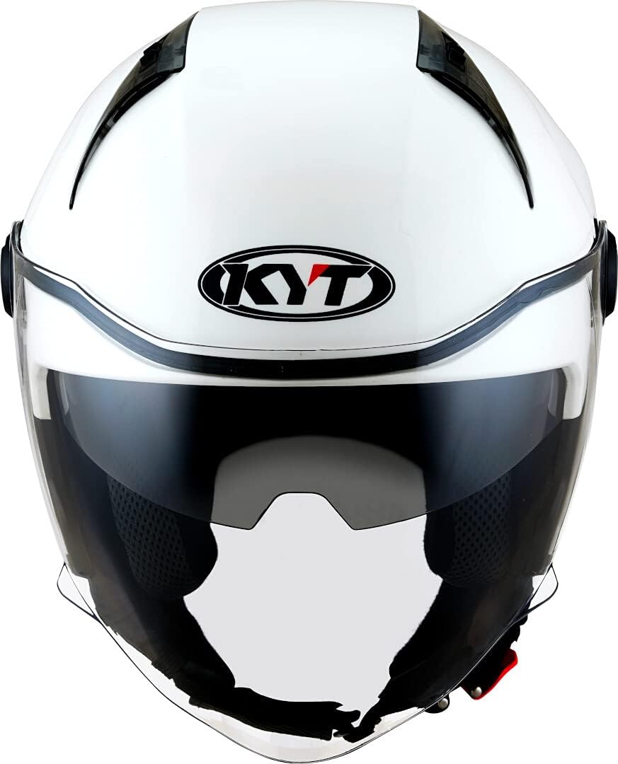 KYT D City Plain Gloss White Helmet