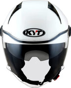 KYT D City Plain Gloss White Helmet
