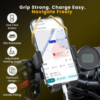 Cool Grip B3 Bike Mirror Mount Mobile Holder with One Click Locking - Black
