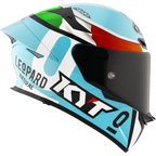 KYT TT Revo Leopard Racing Replica Tricolore Gloss Helmet