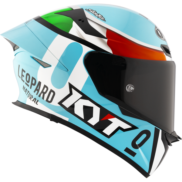 KYT TT Revo Leopard Racing Replica Tricolore Gloss Helmet