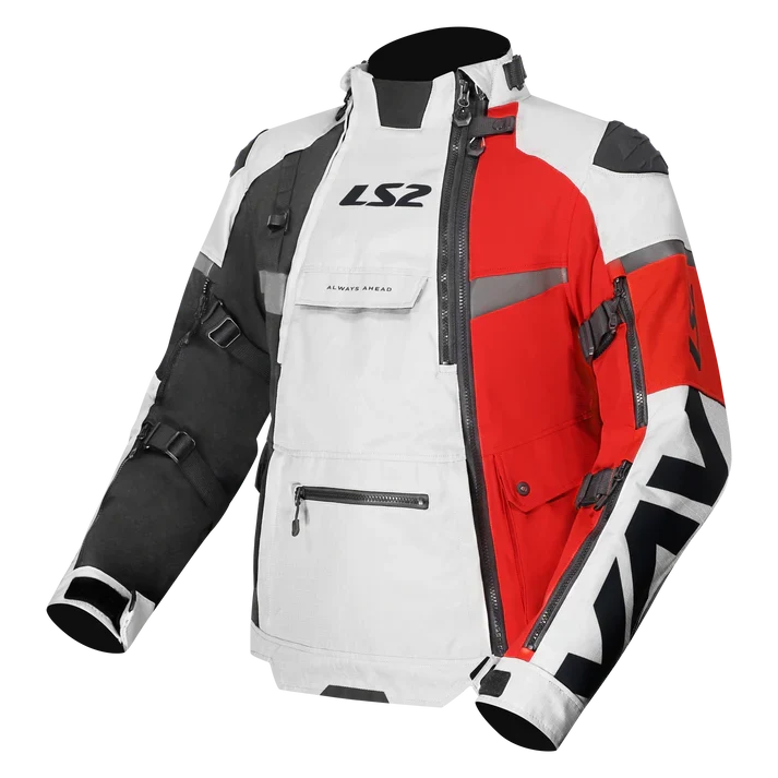 LS2 JACKET X-MASTER MAN BLACK GREY RED