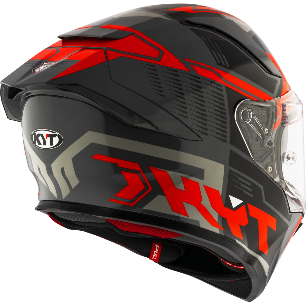 KYT R2R Pro Octane Black Red Gloss Helmet