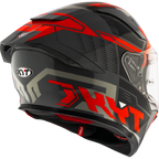 KYT R2R Pro Octane Black Red Gloss Helmet