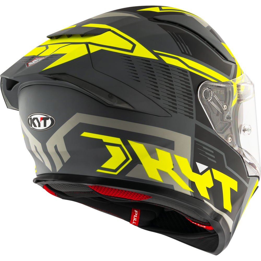 KYT R2R Pro Octane Matt Black Yellow Helmet