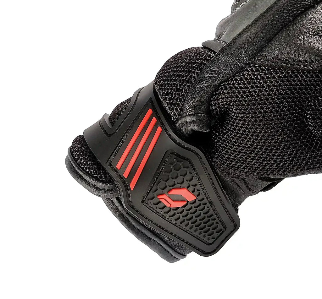 Varno short gloves (RED-Grey)